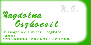 magdolna oszkocsil business card
